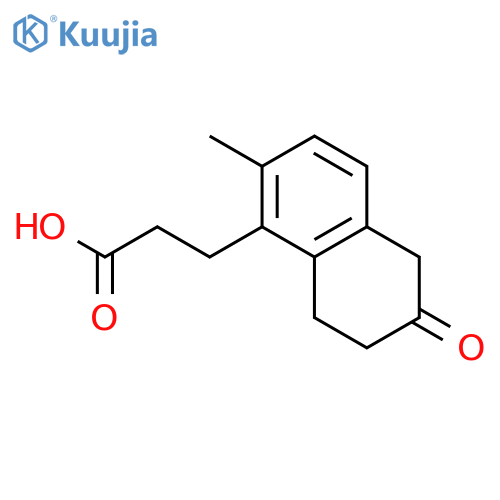 3-(2-methyl-6-oxo-5,6,7,8-tetrahydronaphthalen-1-yl)propanoic acid structure