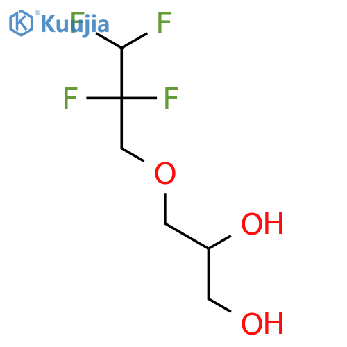 6,6,7,7-Tetrafluoro-4-oxaheptane-1,2-diol structure