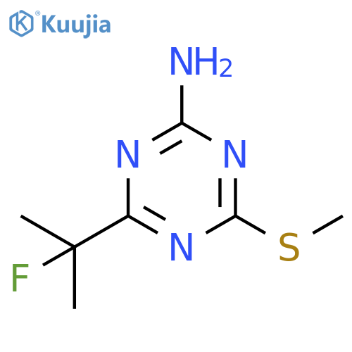 4-(2-fluoropropan-2-yl)-6-methylsulfanyl-1,3,5-triazin-2-amine structure