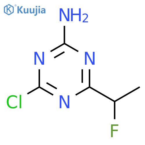 1,3,5-Triazin-2-amine, 4-chloro-6-(1-fluoroethyl)- structure