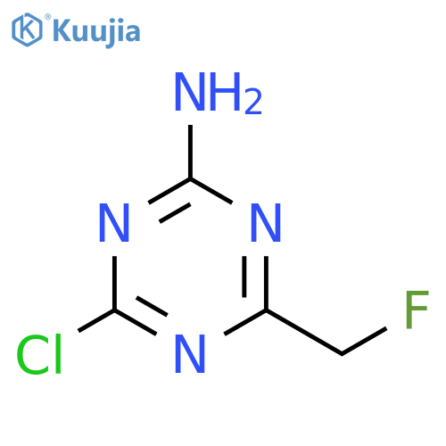 4-chloro-6-(fluoromethyl)-1,3,5-triazin-2-amine structure