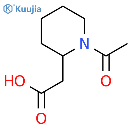 2-(1-acetylpiperidin-2-yl)acetic acid structure
