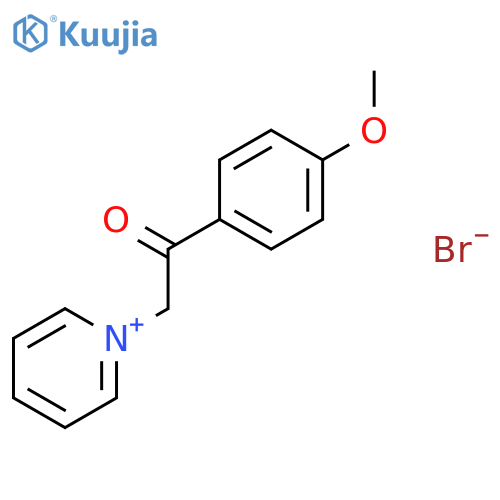 Pyridinium, 1-[2-(4-methoxyphenyl)-2-oxoethyl]-, bromide structure