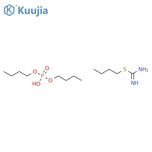 butyl carbamimidothioate - dibutyl hydrogen phosphate (1:1) structure