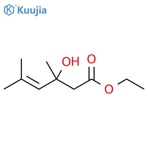 4-hexenoic acid, 3-hydroxy-3,5-dimethyl-, ethyl ester structure