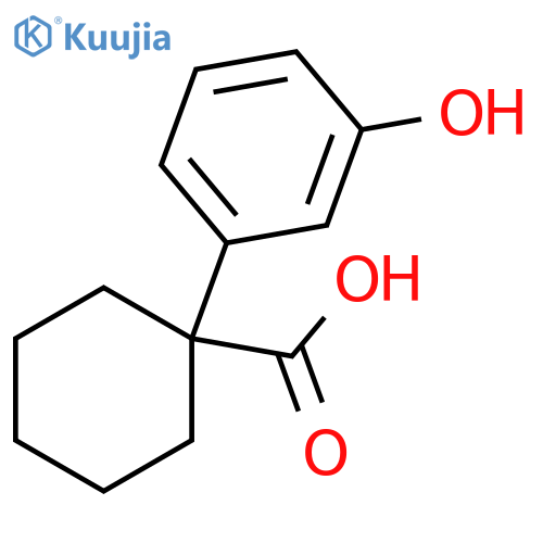 1-(3-hydroxyphenyl)cyclohexane-1-carboxylic acid structure