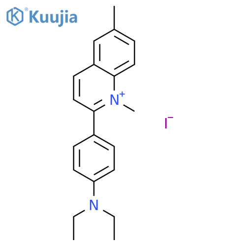 Quinolinium,2-[4-(diethylamino)phenyl]-1,6-dimethyl-, iodide (1:1) structure
