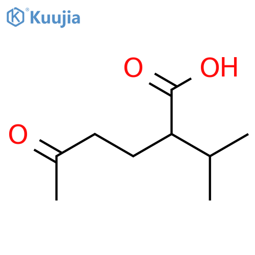 Hexanoic acid,2-(1-methylethyl)-5-oxo- structure