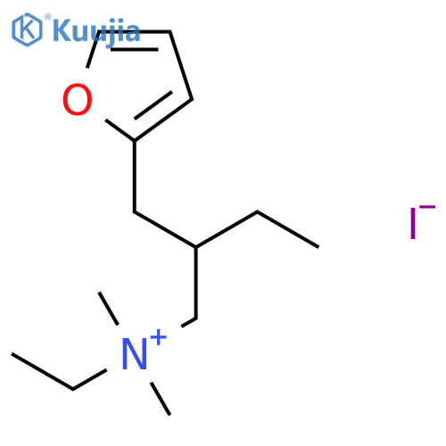 2-Furanpropanaminium,N,b-diethyl-N,N-dimethyl-, iodide(1:1) structure