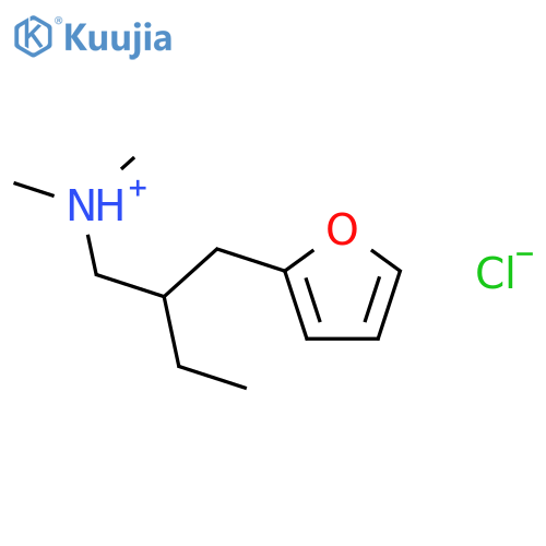 2-Furanpropanamine, b-ethyl-N,N-dimethyl-,hydrochloride (1:1) structure