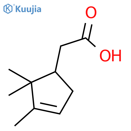 2-(2,2,3-Trimethylcyclopent-3-en-1-yl)acetic acid structure