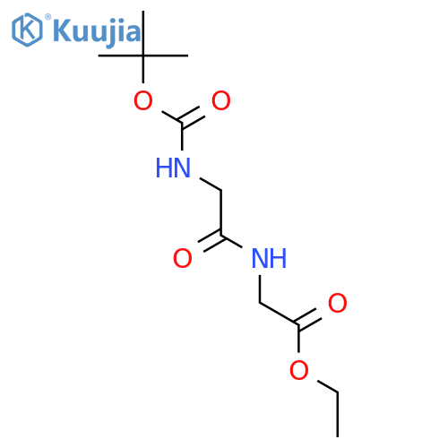 Glycine, N-[N-[(1,1-dimethylethoxy)carbonyl]glycyl]-, ethyl ester structure