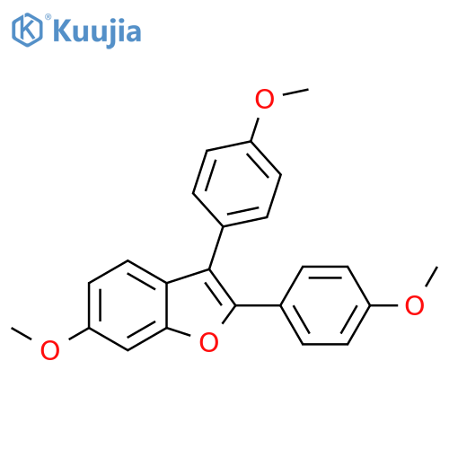Benzofuran, 6-methoxy-2,3-bis(4-methoxyphenyl)- structure