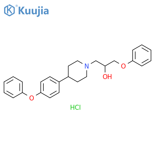 1-Phenoxy-3-[4-(4-phenoxyphenyl)piperidin-1-yl]-2-propanol hydrochloride structure