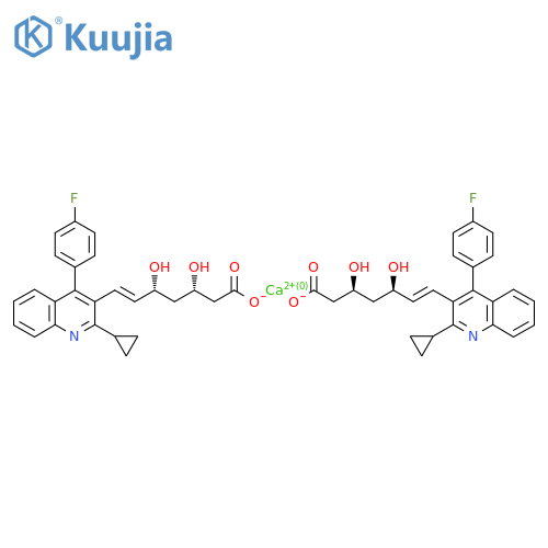 (3S,5R,6E)-7-2-Cyclopropyl-4-(4-fluorophenyl)-3-quinolinyl-3,5-dihydroxy-6-heptenoic Acid Calcium Salt structure