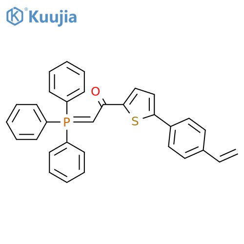 Ethanone,1-[5-(4-ethenylphenyl)-2-thienyl]-2-(triphenylphosphoranylidene)- structure