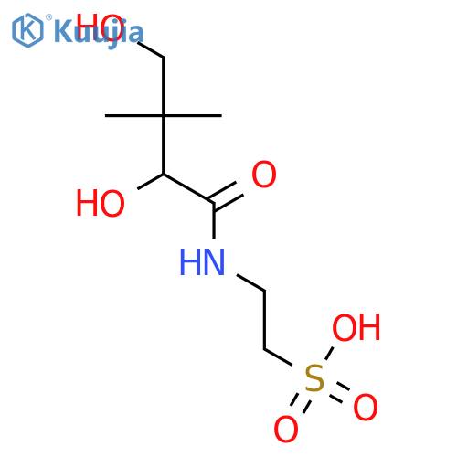 Ethanesulfonic acid,2-[[(2R)-2,4-dihydroxy-3,3-dimethyl-1-oxobutyl]amino]- structure