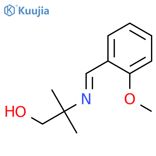 1-Propanol,2-[[(2-methoxyphenyl)methylene]amino]-2-methyl- structure
