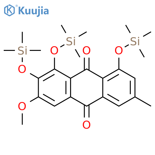 9,10-Anthracenedione, 3-methoxy-6-methyl-1,2,8-tris[(trimethylsilyl)oxy]- structure