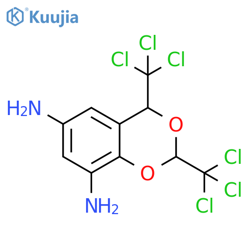 4H-1,3-Benzodioxin-6,8-diamine, 2,4-bis(trichloromethyl)- structure