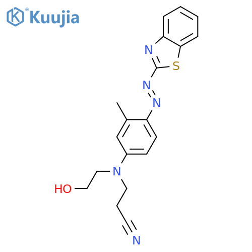 Propanenitrile,3-[[4-[2-(2-benzothiazolyl)diazenyl]-3-methylphenyl](2-hydroxyethyl)amino]- structure