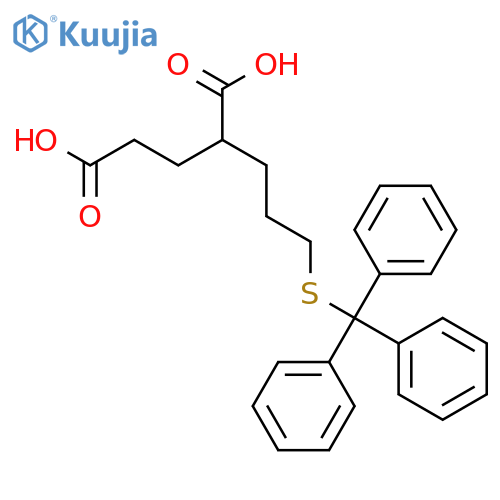 2-(3-tritylsulfanylpropyl)pentanedioic Acid structure