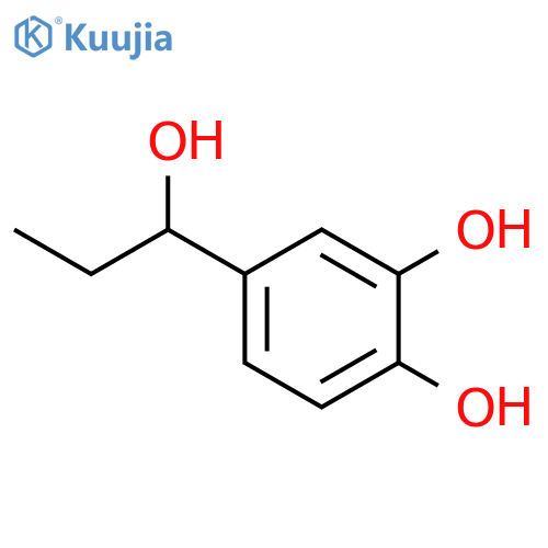 1,2-Benzenediol,4-(1-hydroxypropyl)- structure