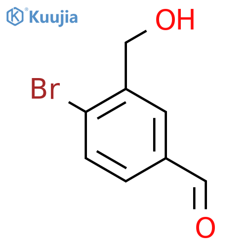 4-Bromo-3-(hydroxymethyl)benzaldehyde structure