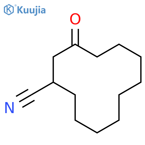 Cyclododecanecarbonitrile, 3-oxo- structure