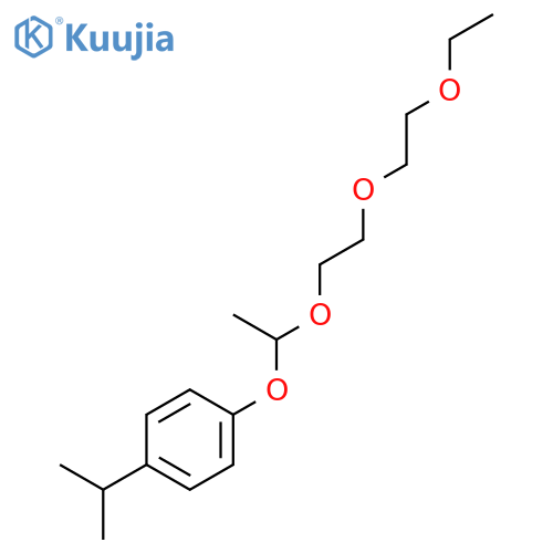 Benzene,1-[1-[2-(2-ethoxyethoxy)ethoxy]ethoxy]-4-(1-methylethyl)- structure