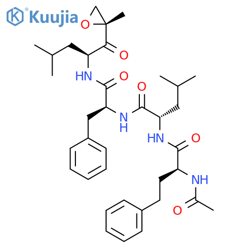 (S)-2-((S)-2-Acetamido-4-phenylbutanamido)-4-methyl-N-((S)-1-(((S)-4-methyl-1-((R)-2-methyloxiran-2-yl)-1-oxopentan-2-yl)amino)-1-oxo-3-phenylpropan-2-yl)pentanamide structure