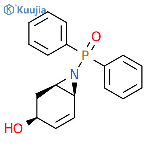 7-Azabicyclo[4.1.0]hept-4-en-3-ol, 7-(diphenylphosphinyl)-, (1R,3S,6S)- structure