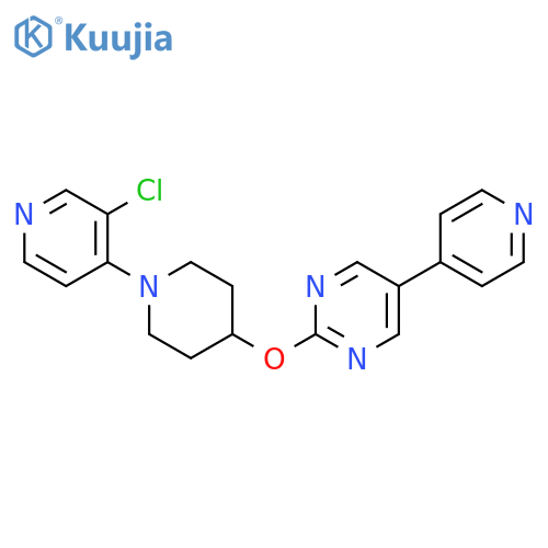 2-{[1-(3-chloropyridin-4-yl)piperidin-4-yl]oxy}-5-(pyridin-4-yl)pyrimidine structure
