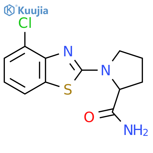1-(4-Chloro-1,3-benzothiazol-2-yl)pyrrolidine-2-carboxamide structure