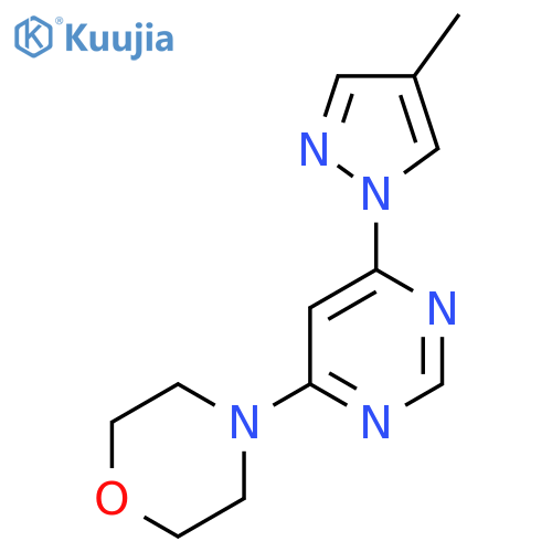 4-[6-(4-methyl-1H-pyrazol-1-yl)pyrimidin-4-yl]morpholine structure
