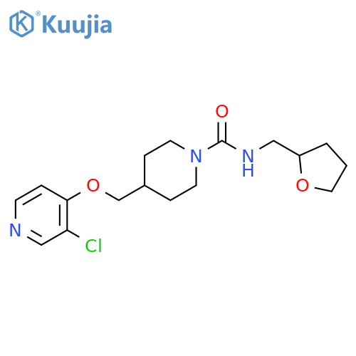 4-{[(3-chloropyridin-4-yl)oxy]methyl}-N-[(oxolan-2-yl)methyl]piperidine-1-carboxamide structure