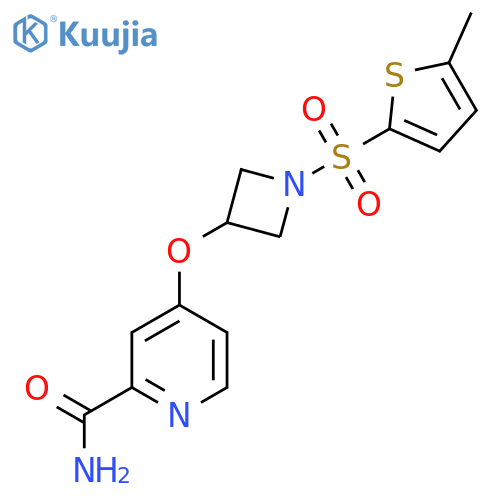 4-({1-[(5-Methylthiophen-2-yl)sulfonyl]azetidin-3-yl}oxy)pyridine-2-carboxamide structure