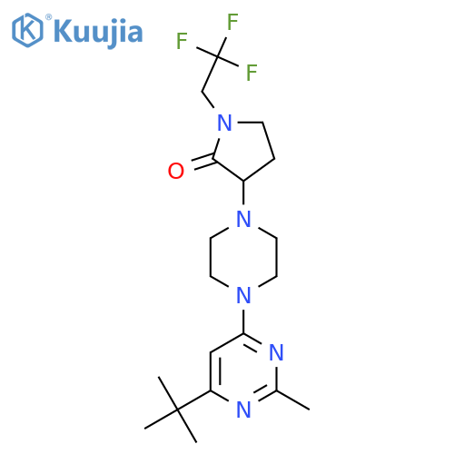 3-[4-(6-Tert-butyl-2-methylpyrimidin-4-yl)piperazin-1-yl]-1-(2,2,2-trifluoroethyl)pyrrolidin-2-one structure