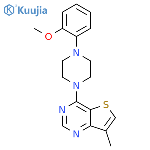 1-(2-methoxyphenyl)-4-{7-methylthieno[3,2-d]pyrimidin-4-yl}piperazine structure