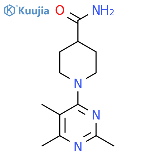 1-(2,5,6-Trimethylpyrimidin-4-yl)piperidine-4-carboxamide structure