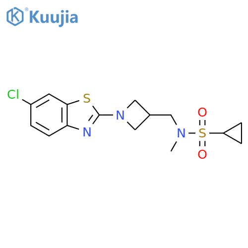 N-{[1-(6-chloro-1,3-benzothiazol-2-yl)azetidin-3-yl]methyl}-N-methylcyclopropanesulfonamide structure