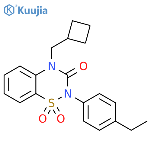 4-(cyclobutylmethyl)-2-(4-ethylphenyl)-3,4-dihydro-2H-1,2,4-benzothiadiazine-1,1,3-trione structure