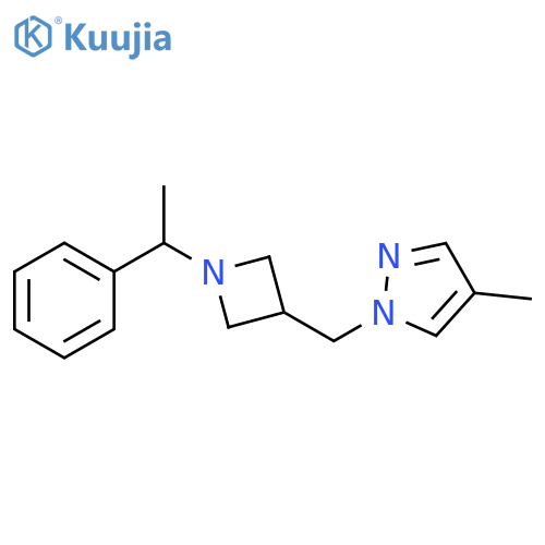 4-methyl-1-{[1-(1-phenylethyl)azetidin-3-yl]methyl}-1H-pyrazole structure