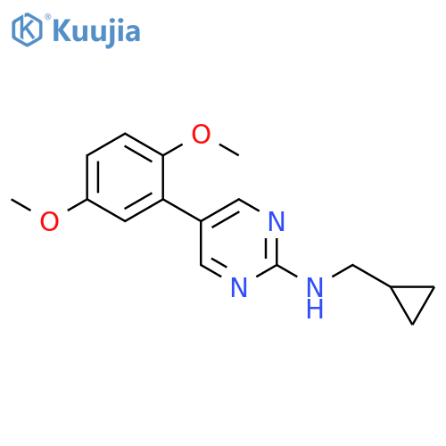 N-(cyclopropylmethyl)-5-(2,5-dimethoxyphenyl)pyrimidin-2-amine structure