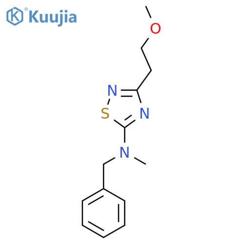 N-benzyl-3-(2-methoxyethyl)-N-methyl-1,2,4-thiadiazol-5-amine structure