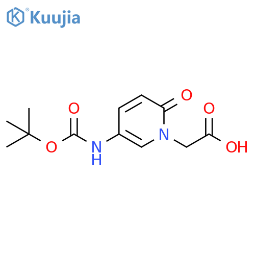 2-(5-{(tert-butoxy)carbonylamino}-2-oxo-1,2-dihydropyridin-1-yl)acetic acid structure