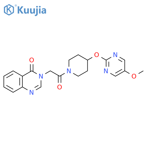 3-(2-{4-[(5-methoxypyrimidin-2-yl)oxy]piperidin-1-yl}-2-oxoethyl)-3,4-dihydroquinazolin-4-one structure