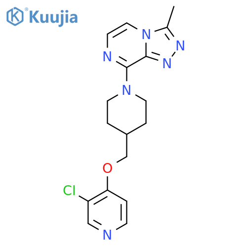 3-Chloro-4-[(1-{3-methyl-[1,2,4]triazolo[4,3-a]pyrazin-8-yl}piperidin-4-yl)methoxy]pyridine structure
