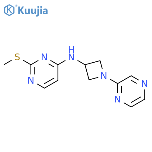 2-(methylsulfanyl)-N-[1-(pyrazin-2-yl)azetidin-3-yl]pyrimidin-4-amine structure