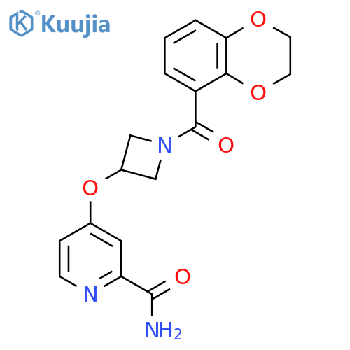 4-{[1-(2,3-Dihydro-1,4-benzodioxine-5-carbonyl)azetidin-3-yl]oxy}pyridine-2-carboxamide structure